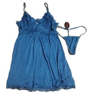 Avidlove Women’s Lace Lingerie Night Dress with Thong Sexy Sleepwear Size L